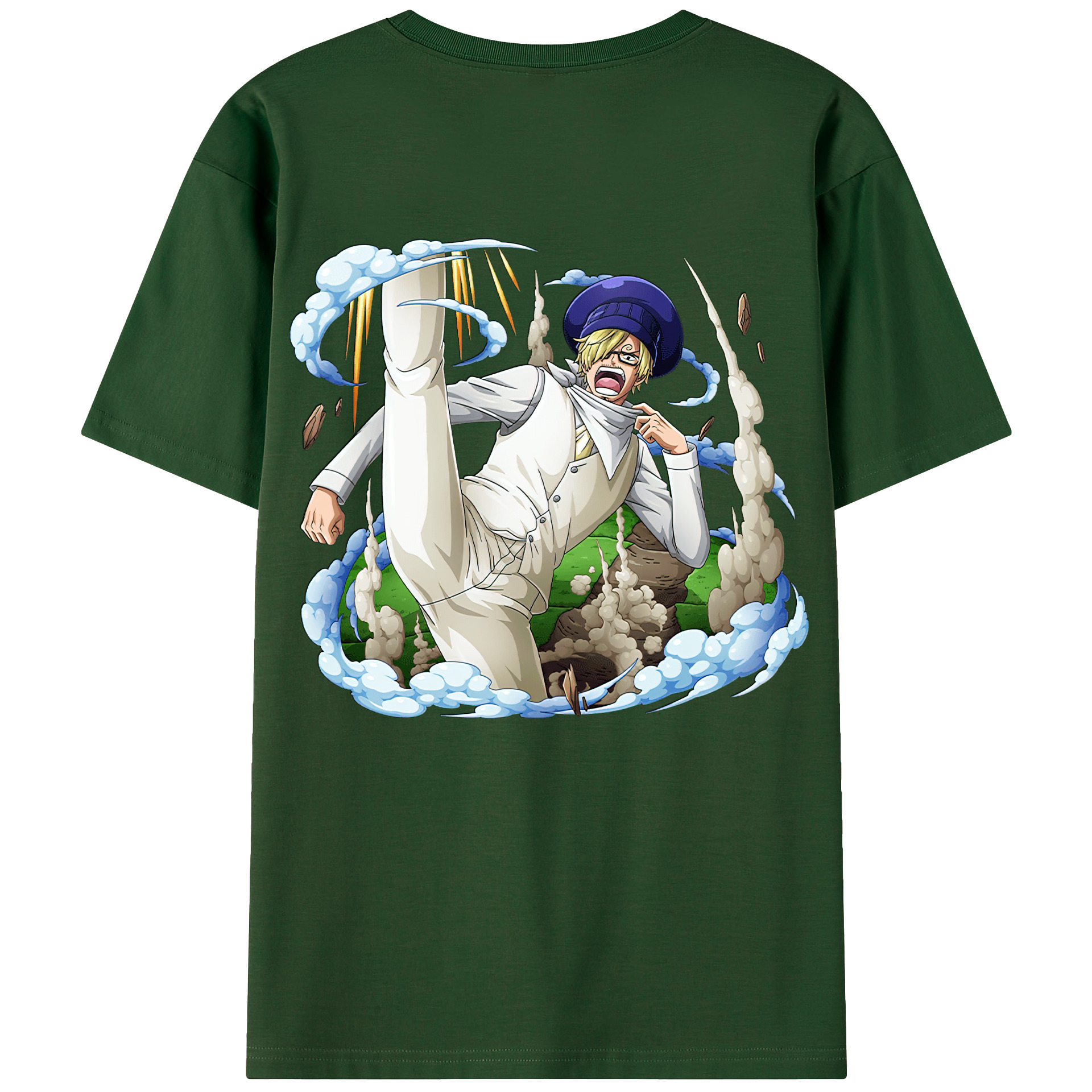 ワンピース サンジ ONE PIECE Sanji 綿100％半袖Tシャツ（背面プリント）